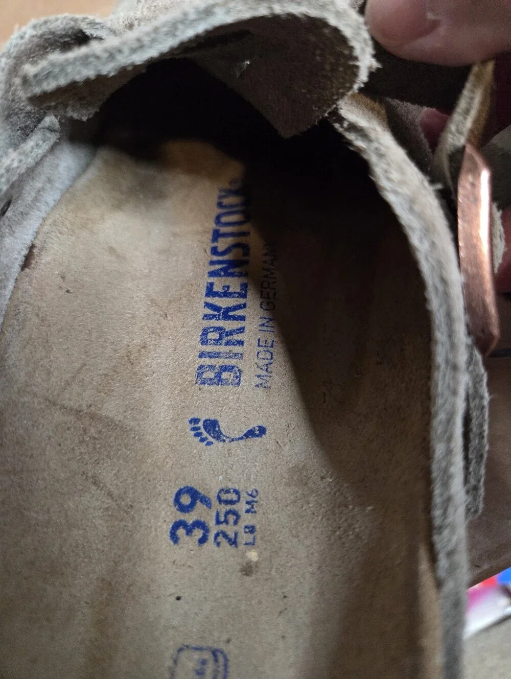 Birkenstock Boston Suede Taupe Clogs 39 Women 8 Men 6 - Picture 8 of 8